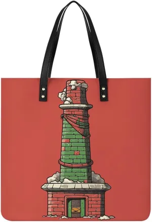 Large Grocery Bags Beach Tote Christmas Chimney Bag for Women Shoulder Bag for Travel Work Handbag