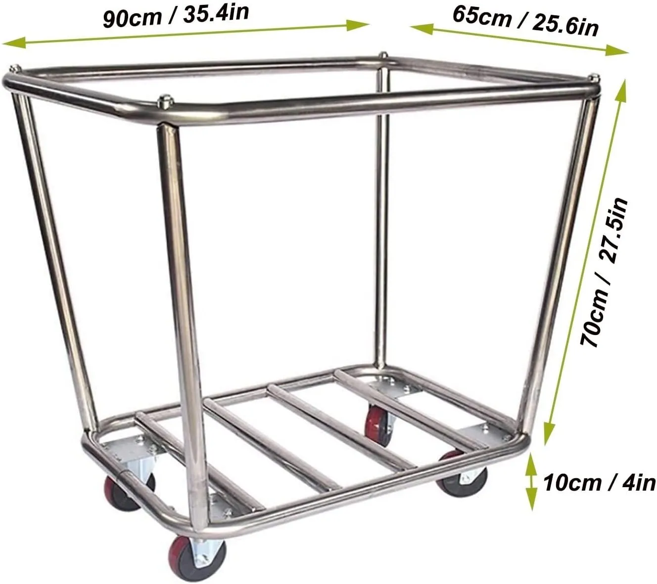 Large Laundry Cart with Wheels,Rolling Laundry Basket,220 LB Load Material-handling Carts for Home Commercial Hotels or Hospital,Blue