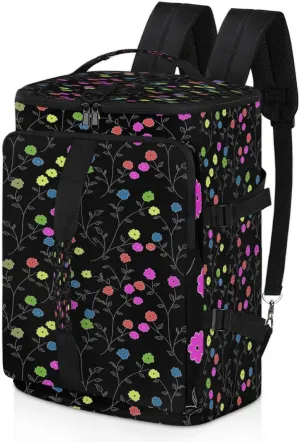 Large Sports Gym Bag With Shoe & Laptop Compartment 47L Waterproof Travel Duffel Bags for Men Women Colourful Flower Luggage Backpack Duffle Bag