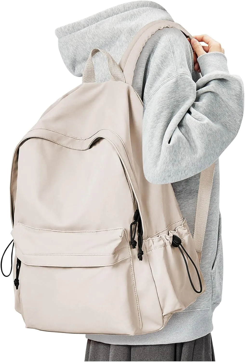 Large White Backpack for Women Men, Gym Backpack for Women Foldable Outdoor Weekender Gym Bag, Waterproof Sports Back Pack & Dance Yoga travel Bag