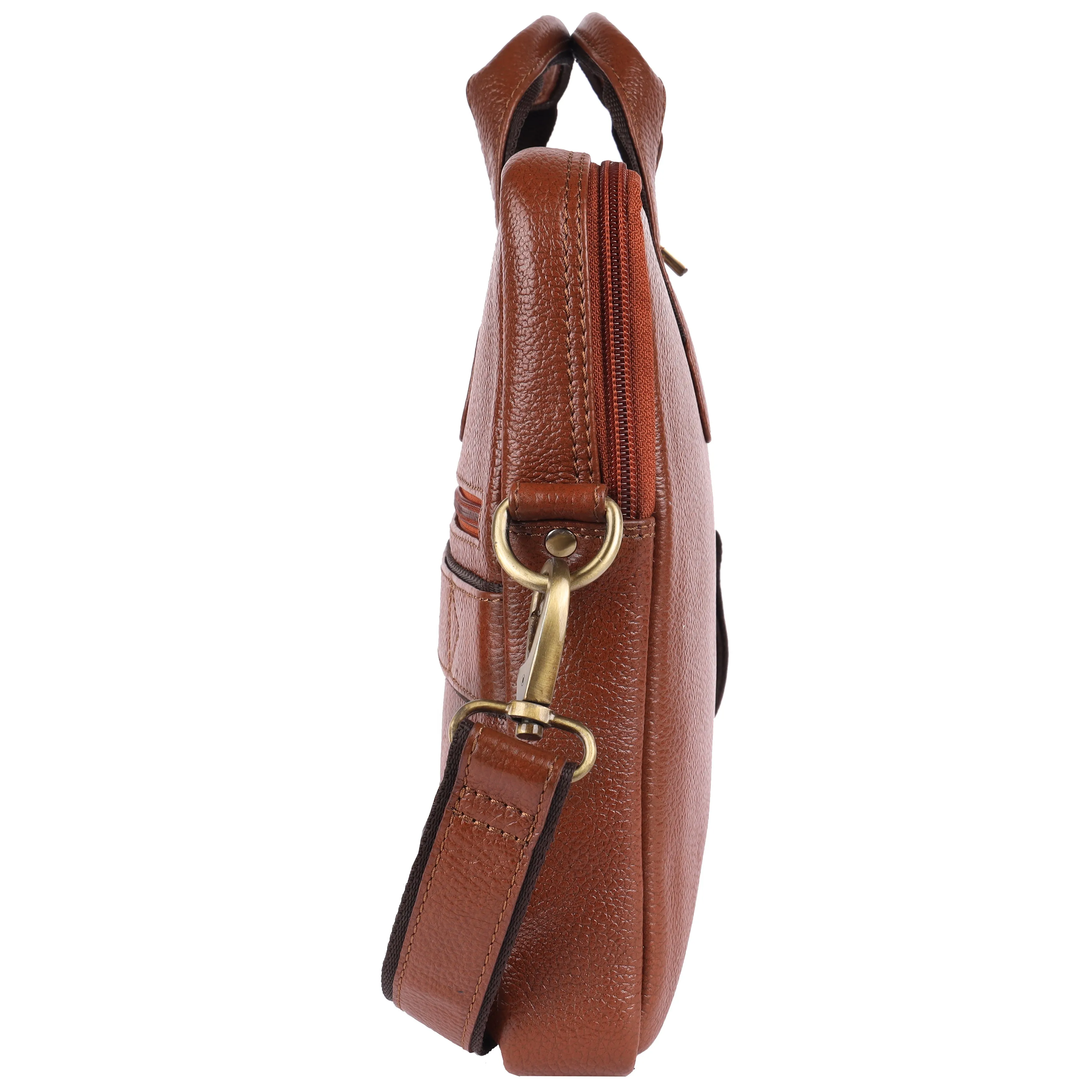 Laveri® Genuine Leather Laptop Messenger bag #2817 TAN