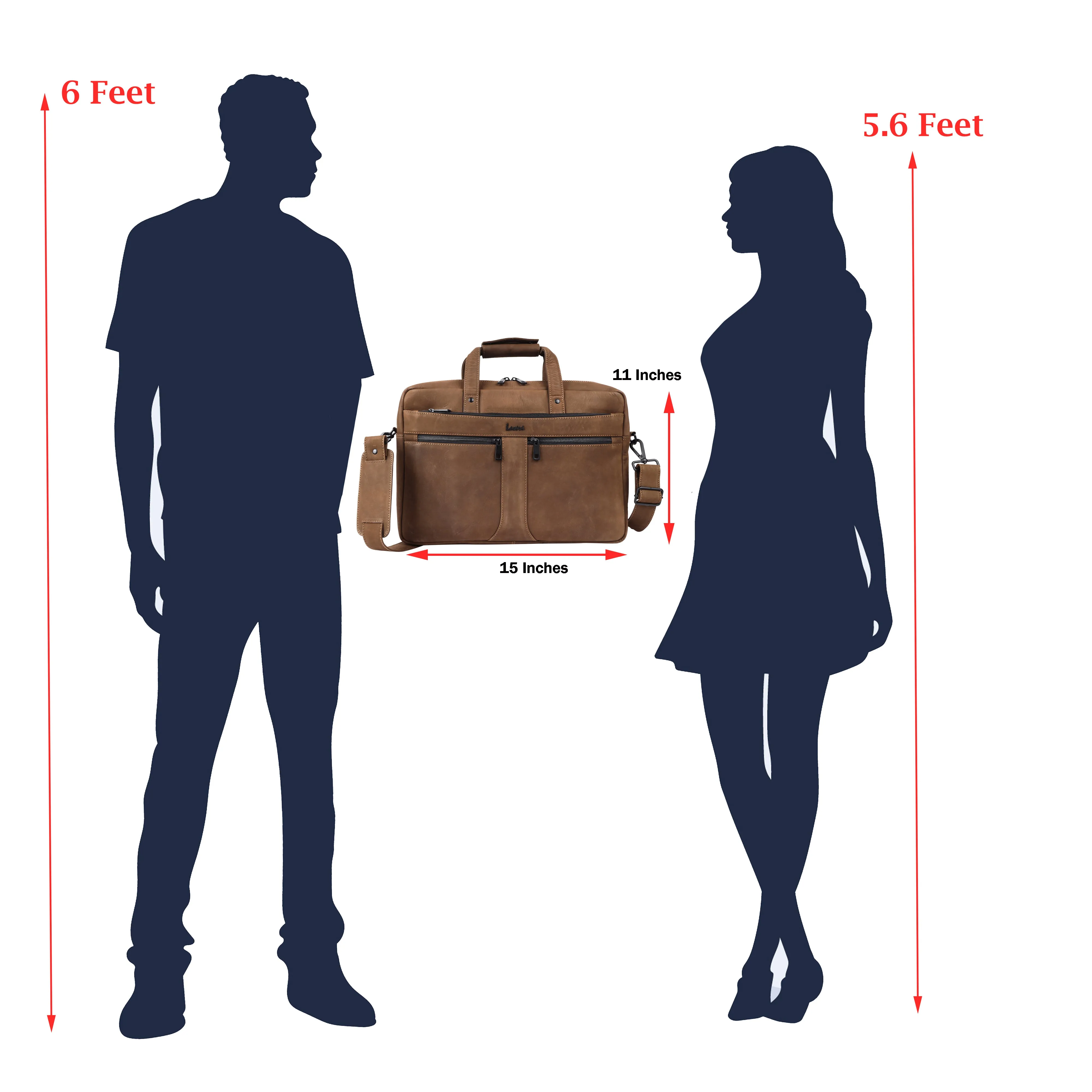 Laveri Genuine Leather Office Laptop Bag