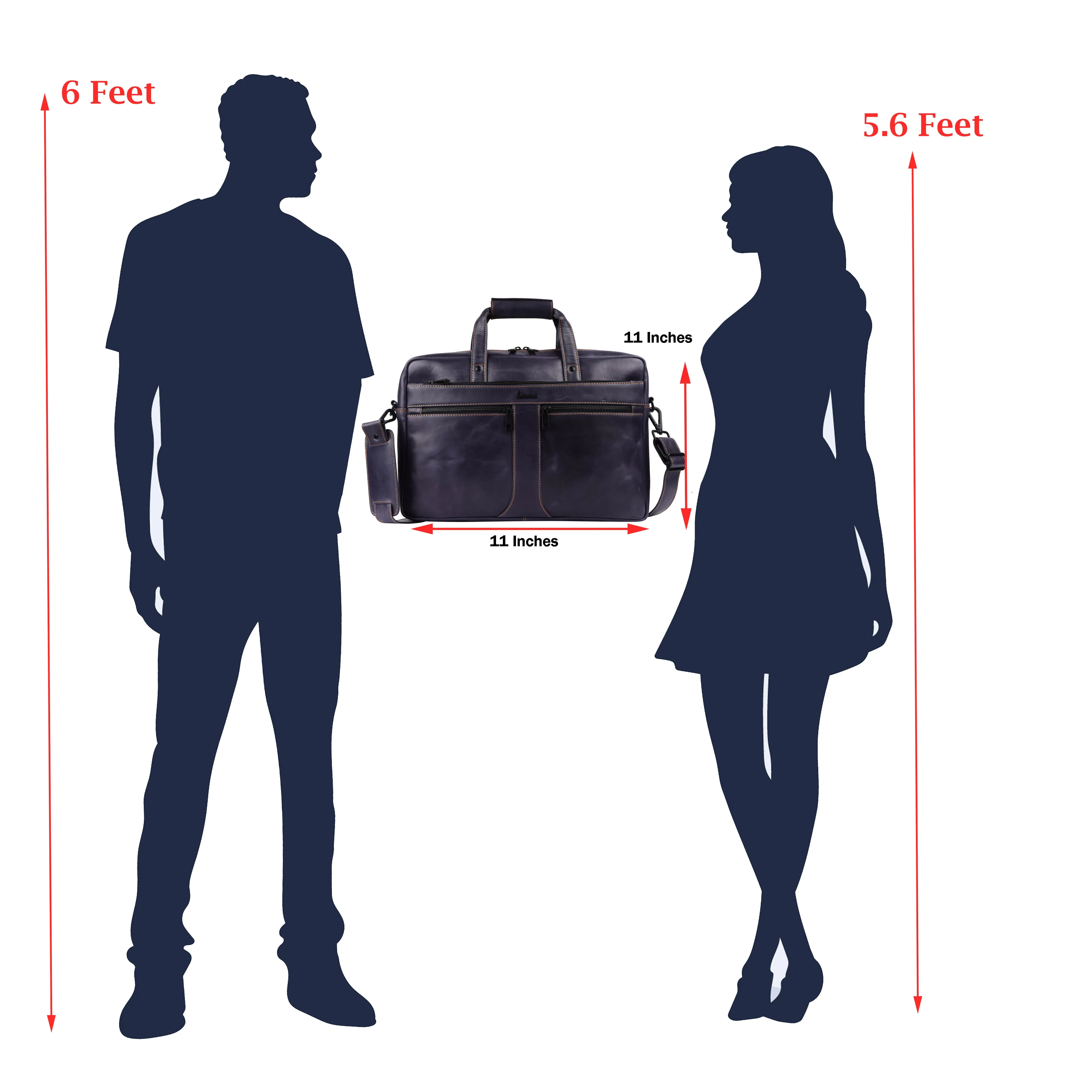Laveri Genuine Leather Office Laptop Bag