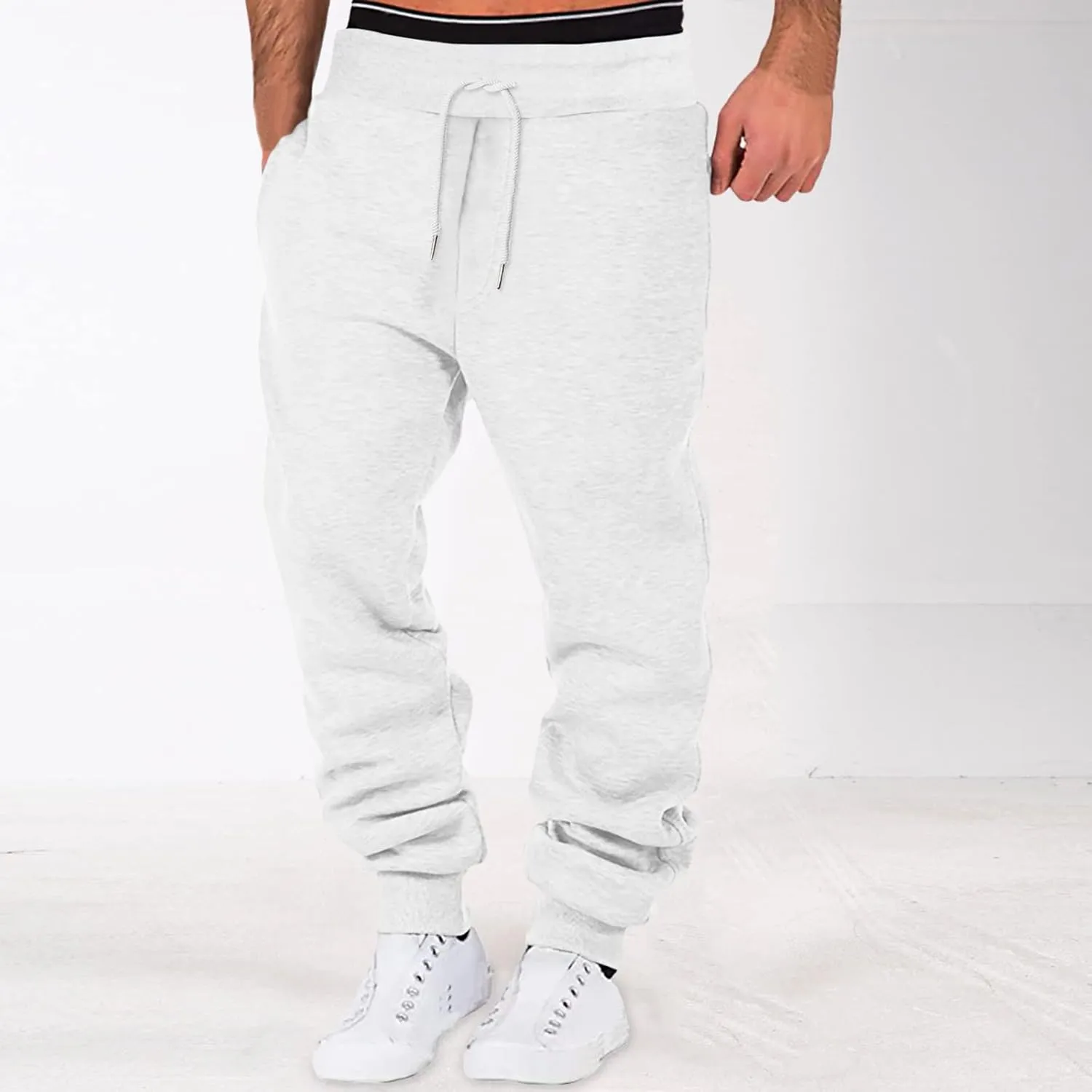 LCMTWX Cargo Pants for Men Casual Jogging Sports Elastic with Pockets Men's Men's Pants Straight Leg Joggers