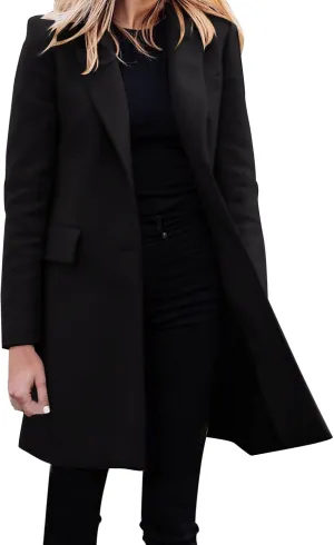 LCMTWX Trench Coat for Women 2023 Outwear Womens Elegant Windbreaker Wild Winter Women's Coat Black Trench Coat Women