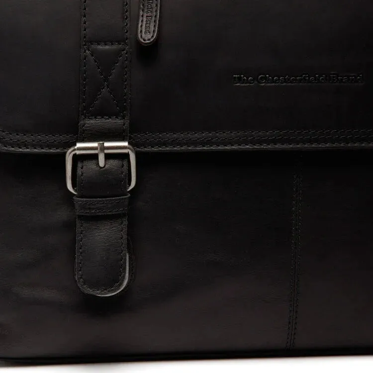 Leather Laptop Bag - The Chesterfield Brand Imperia Black