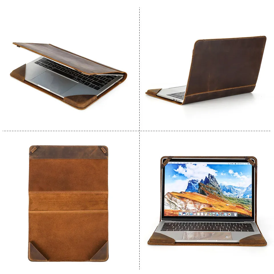 Leather Laptop Sleeve Case for 13-Inch MacBook Pro/Air