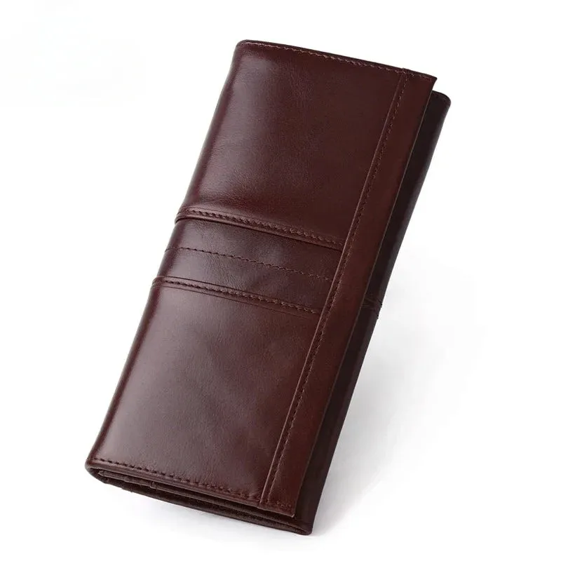 Leather Long Multifunction Card Holder Wallet for Women