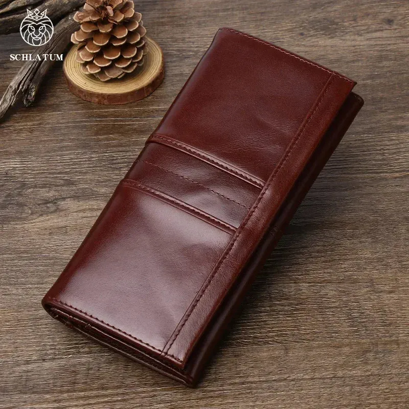 Leather Long Multifunction Card Holder Wallet for Women