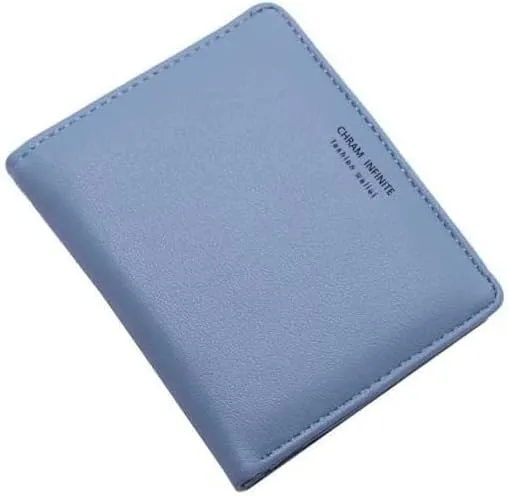 Leather Wallet Pu Leather Women's Wallet Fashion Short Purse Clutch for Girls Students Large Capacity Portable Coin Pocket Large Capacity (Bk,9x11cm)