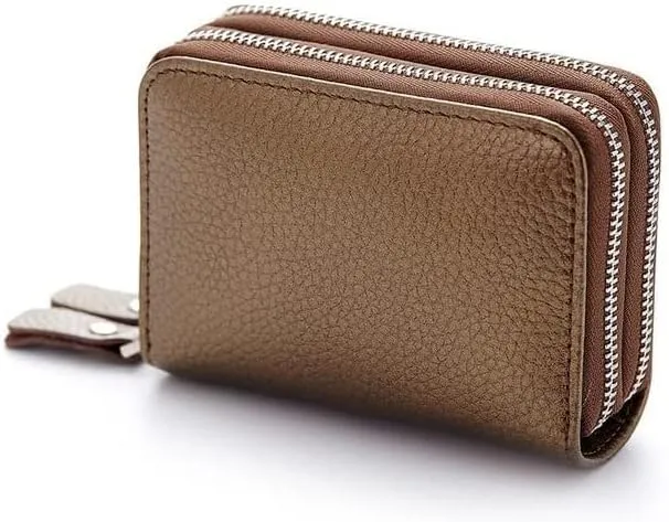 Leather Wallet Pu Leather Women's Wallet Retro Fashion Short Purse Clutch for Girls Ladies Business Card Holder Coin Pocket Large Capacity (Orange,8.5x10.5cm)