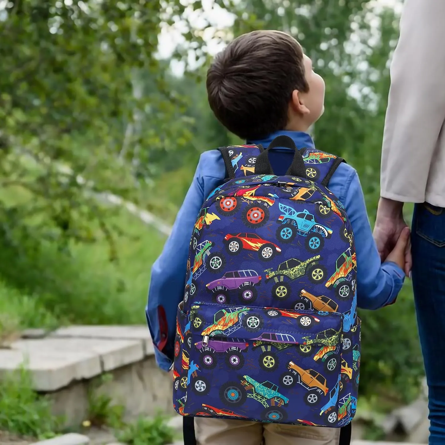 LEDAOU Kids School Backpack with Lunch Box for Boys Girls Kindergarten BookBag School Bag Preschool Toddler Backpack