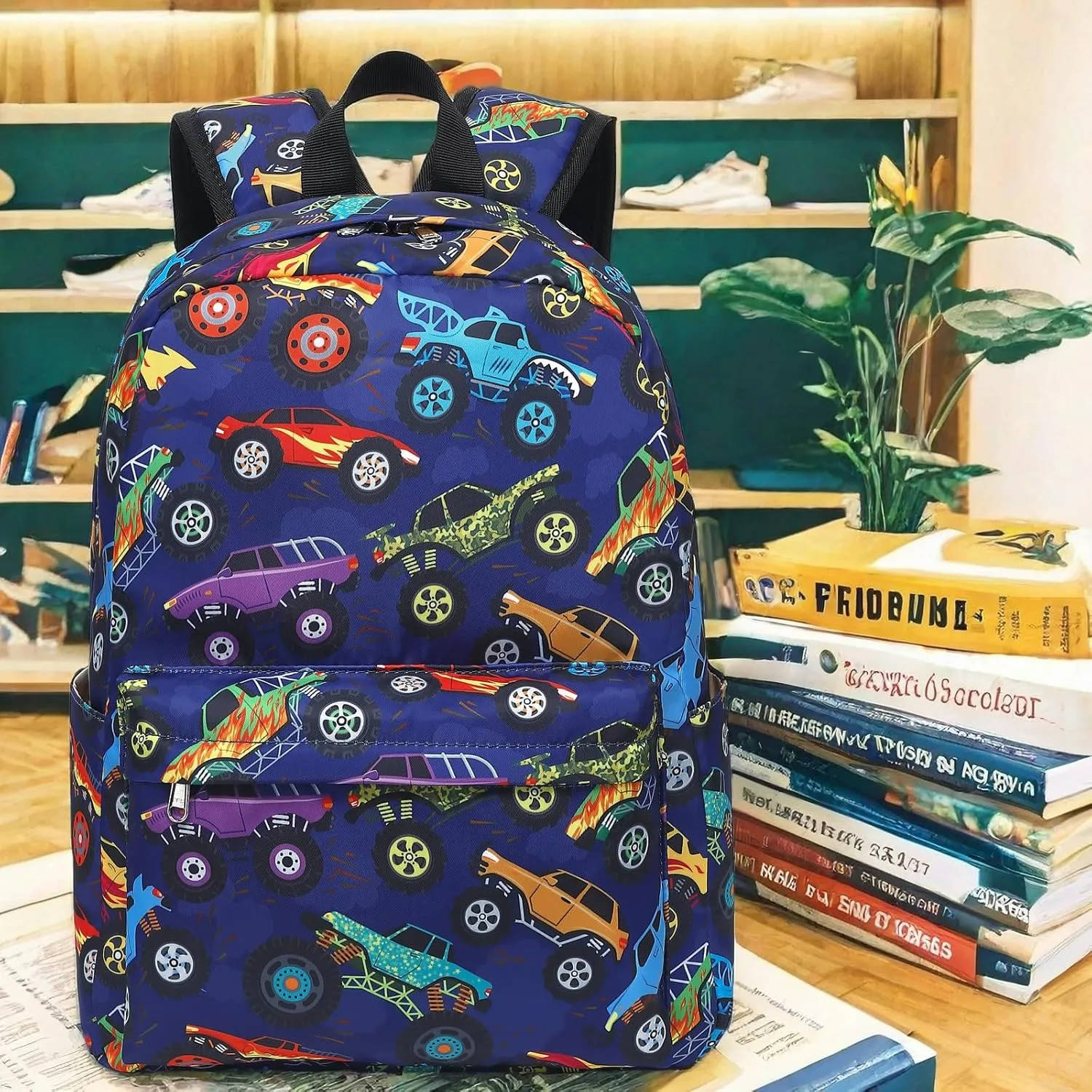 LEDAOU Kids School Backpack with Lunch Box for Boys Girls Kindergarten BookBag School Bag Preschool Toddler Backpack