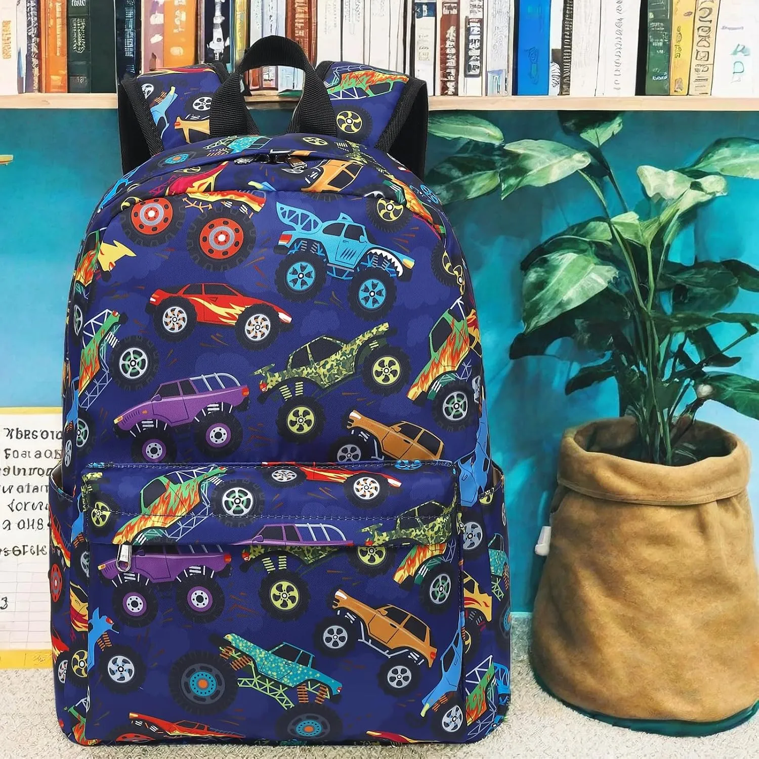 LEDAOU Kids School Backpack with Lunch Box for Boys Girls Kindergarten BookBag School Bag Preschool Toddler Backpack