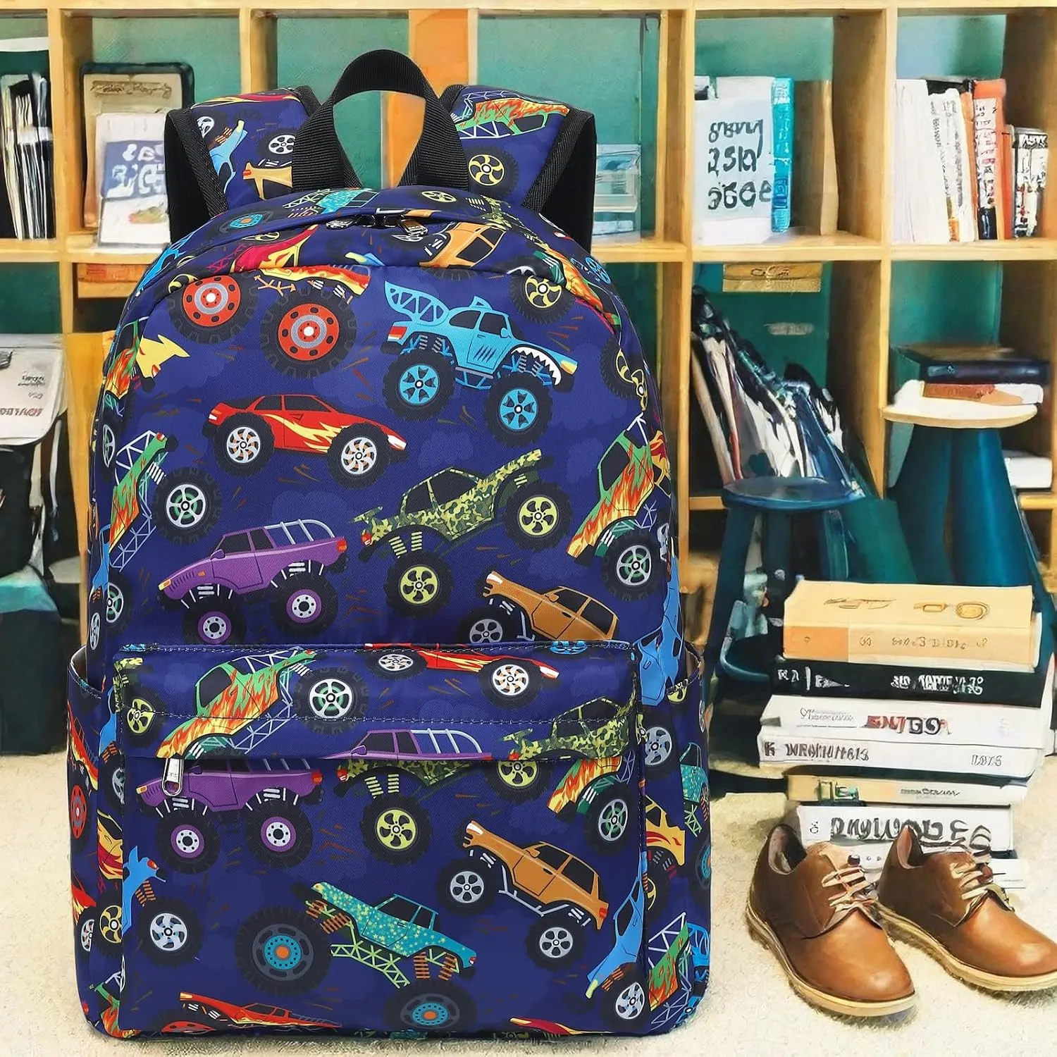 LEDAOU Kids School Backpack with Lunch Box for Boys Girls Kindergarten BookBag School Bag Preschool Toddler Backpack