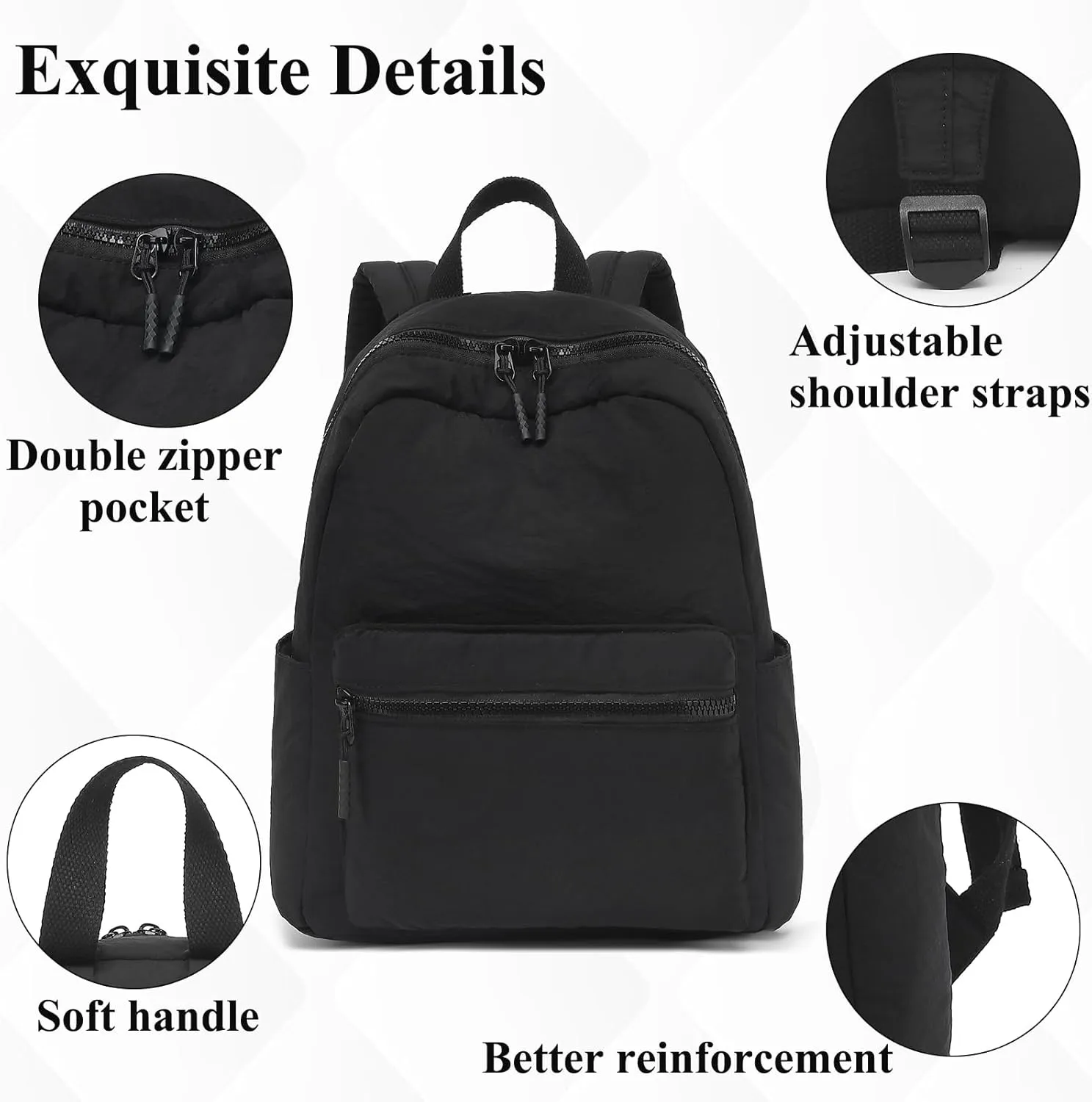 LEDAOU Mini Backpack Girls Cute Small Backpack Purse for Women Teens Kids School Travel Shoulder Purse Bag
