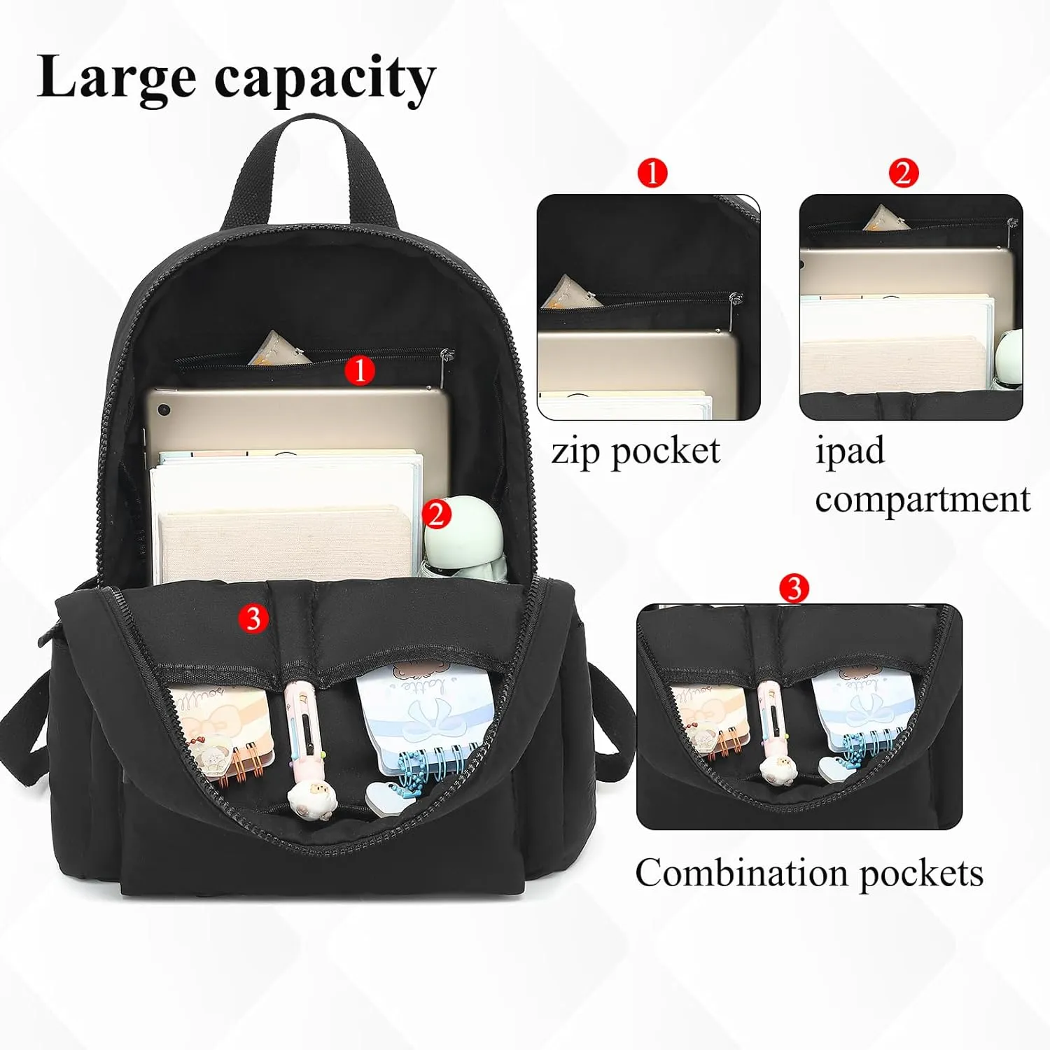 LEDAOU Mini Backpack Girls Cute Small Backpack Purse for Women Teens Kids School Travel Shoulder Purse Bag