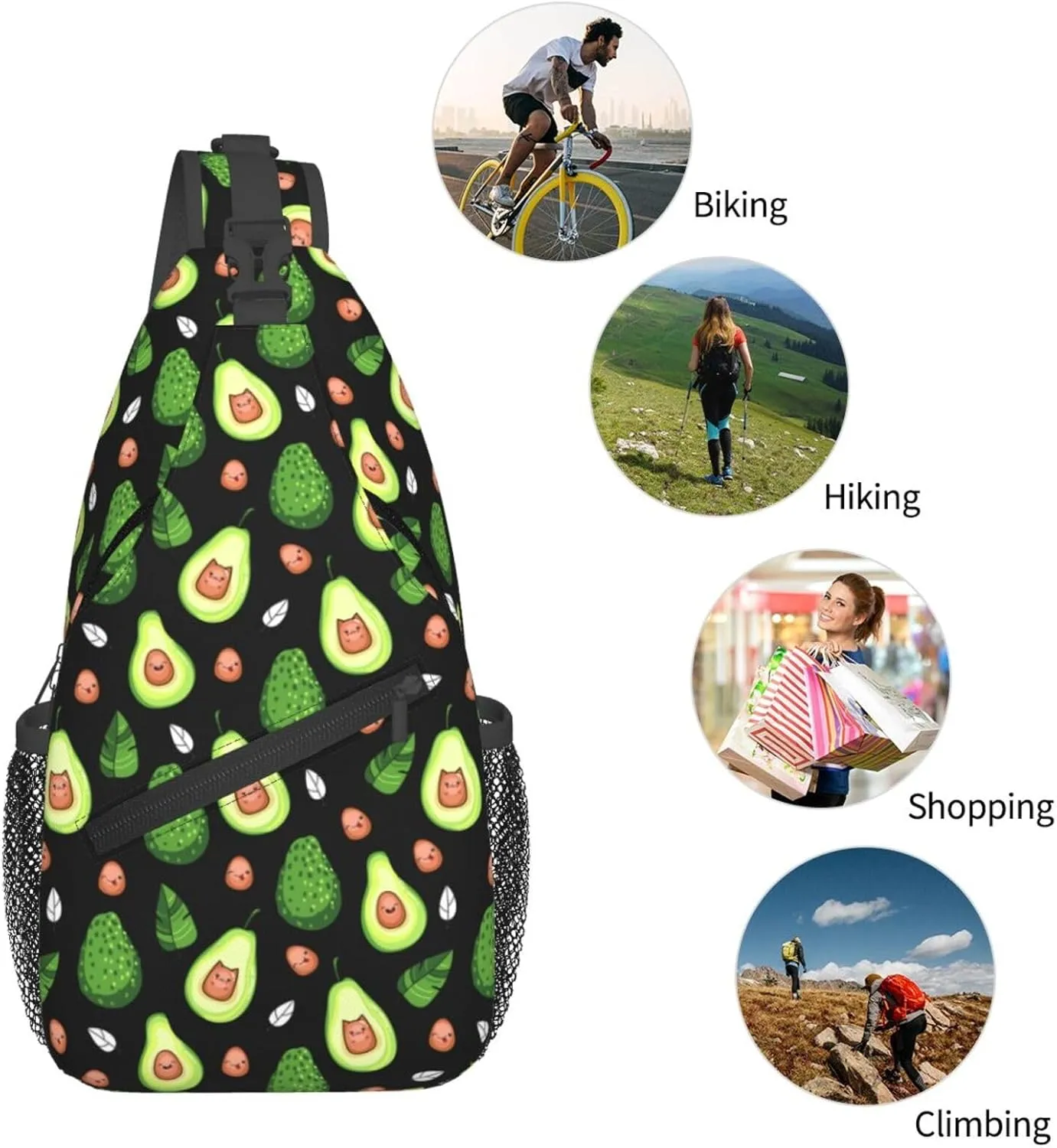 Lemon Lemon Slices Crossbody Bag Adjustable Sling Bag Casual Chest Bags Travel Shoulder Backpack