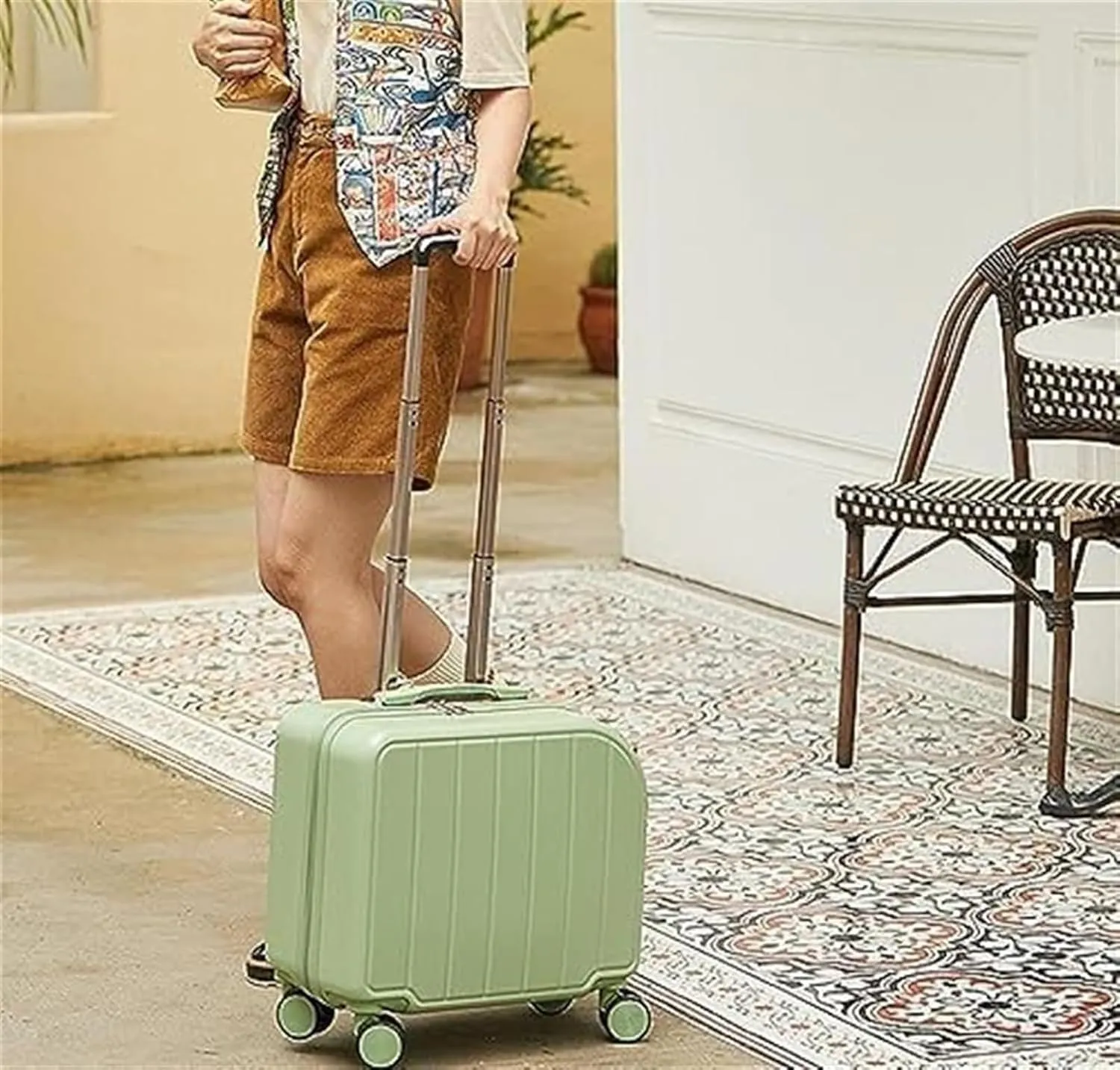 Light Suitcase 18inch Suitcases With 4 Wheels ABS Luggage Bag For Travel Suitcase Carry On Luggage Wheeled Luggage (Color : B, Size : 18 in)