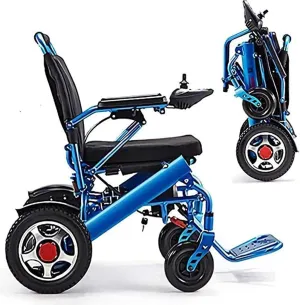 Lightweight Folding with a Foot Pedal, Handbag Scooter, Intelligent and Safe Electric Wheelchair, Easy to Drive, Automatic Wheelchair Cushion Buffer Comfort - 1