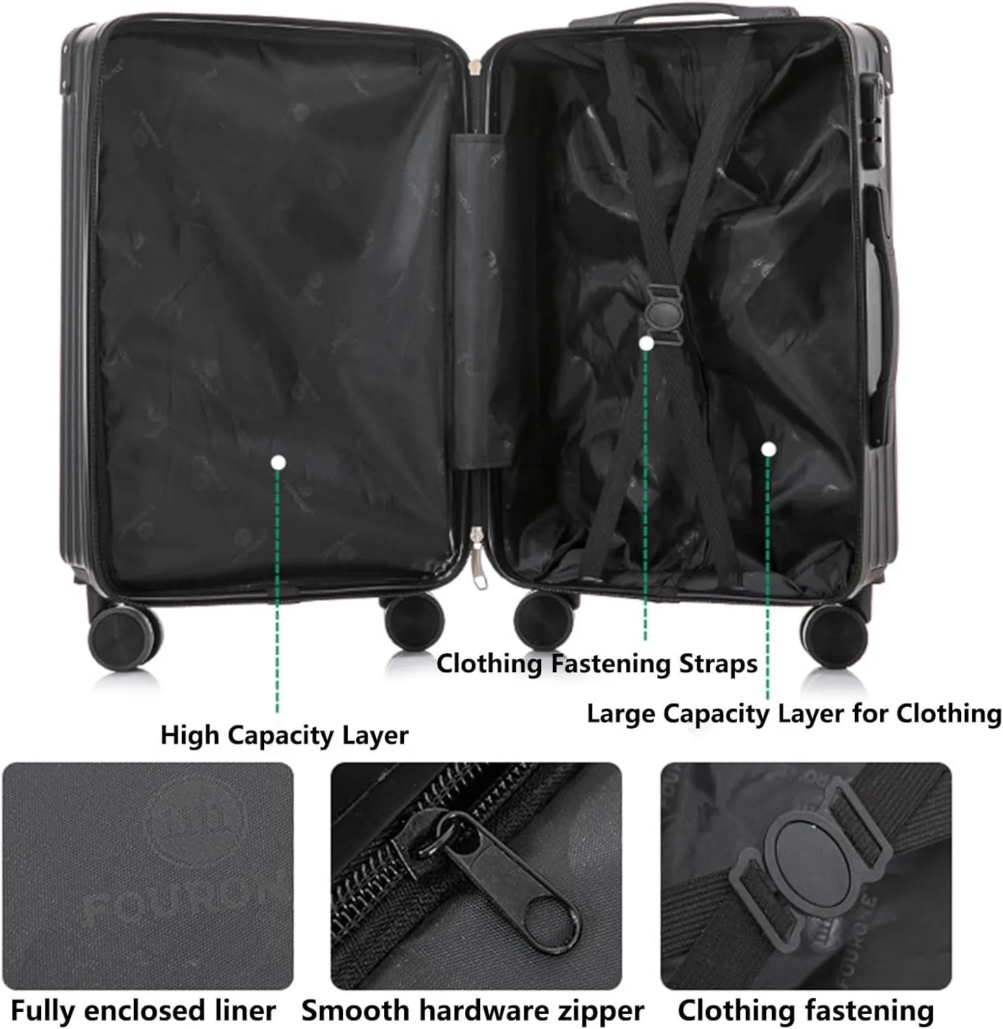 Lightweight Luggage, Trolley Case, Ergonomic Design Anti-friction And Anti-slip, Large Suitcase, Dustproof And Waterproof (Color : 20, Size : Rose)