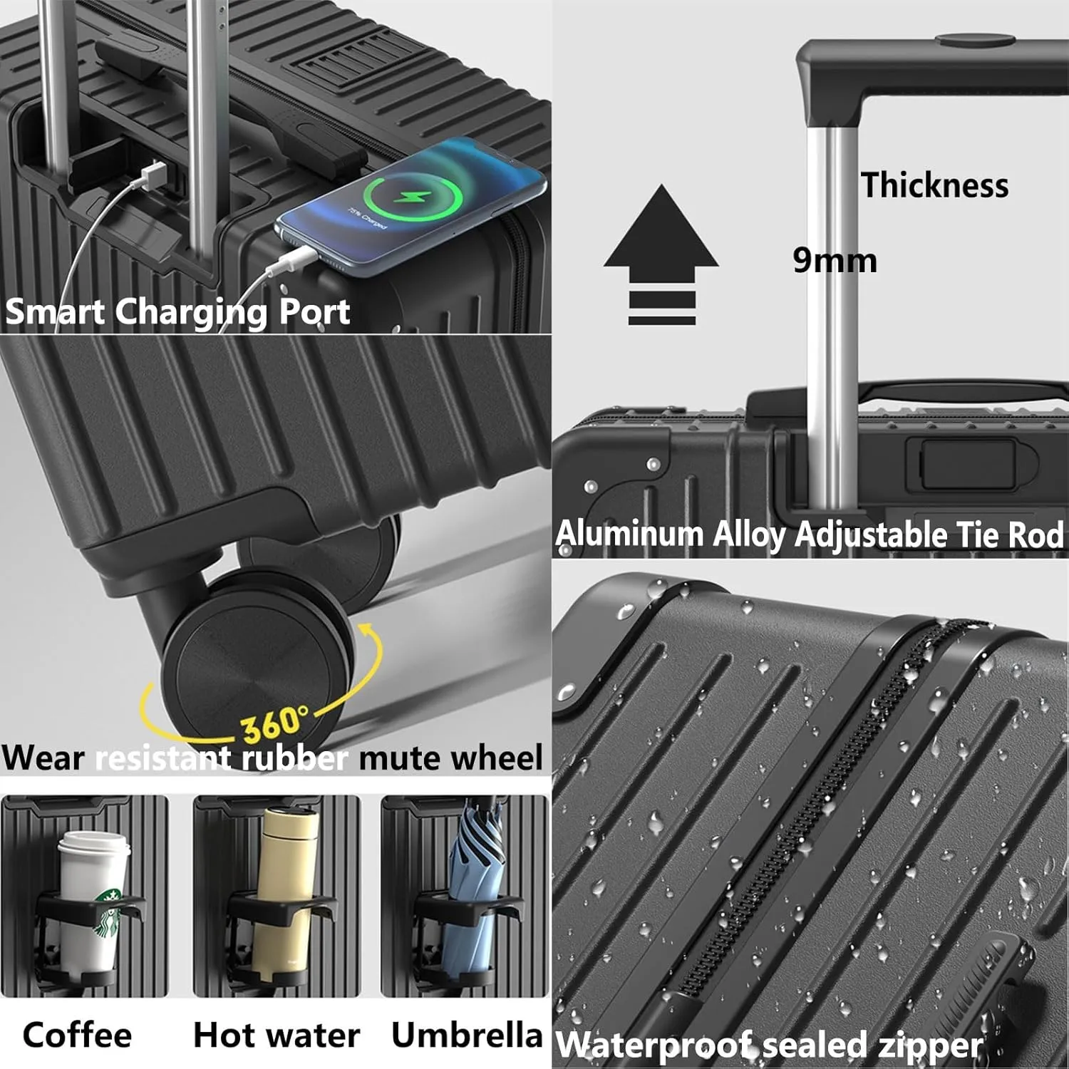 Lightweight Luggage, Trolley Case, Ergonomic Design Anti-friction And Anti-slip, Large Suitcase, Dustproof And Waterproof (Color : 20, Size : Rose)