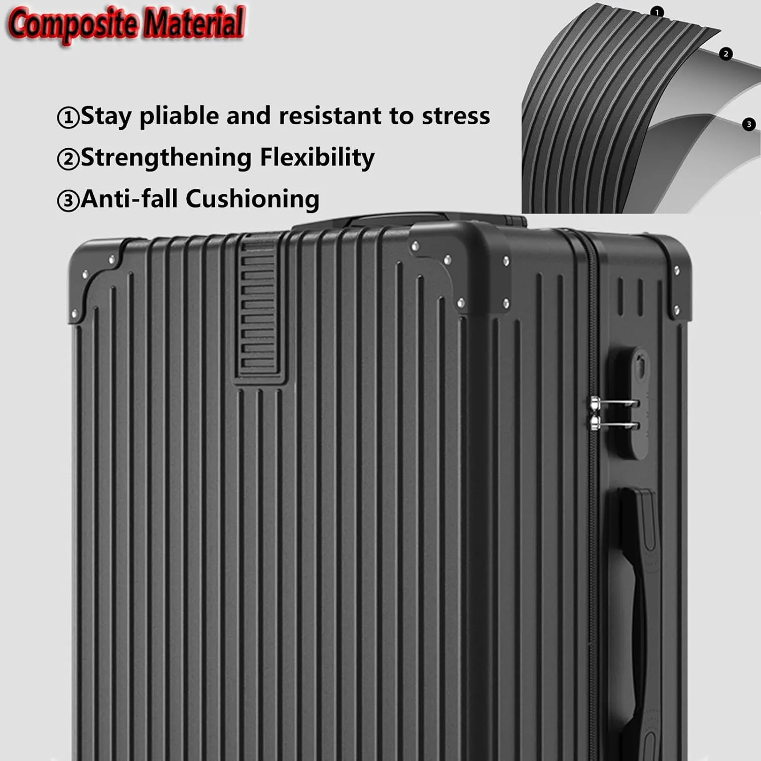 Lightweight Luggage, Trolley Case, Ergonomic Design Anti-friction And Anti-slip, Large Suitcase, Dustproof And Waterproof (Color : 22 Bag, Size : Silver)