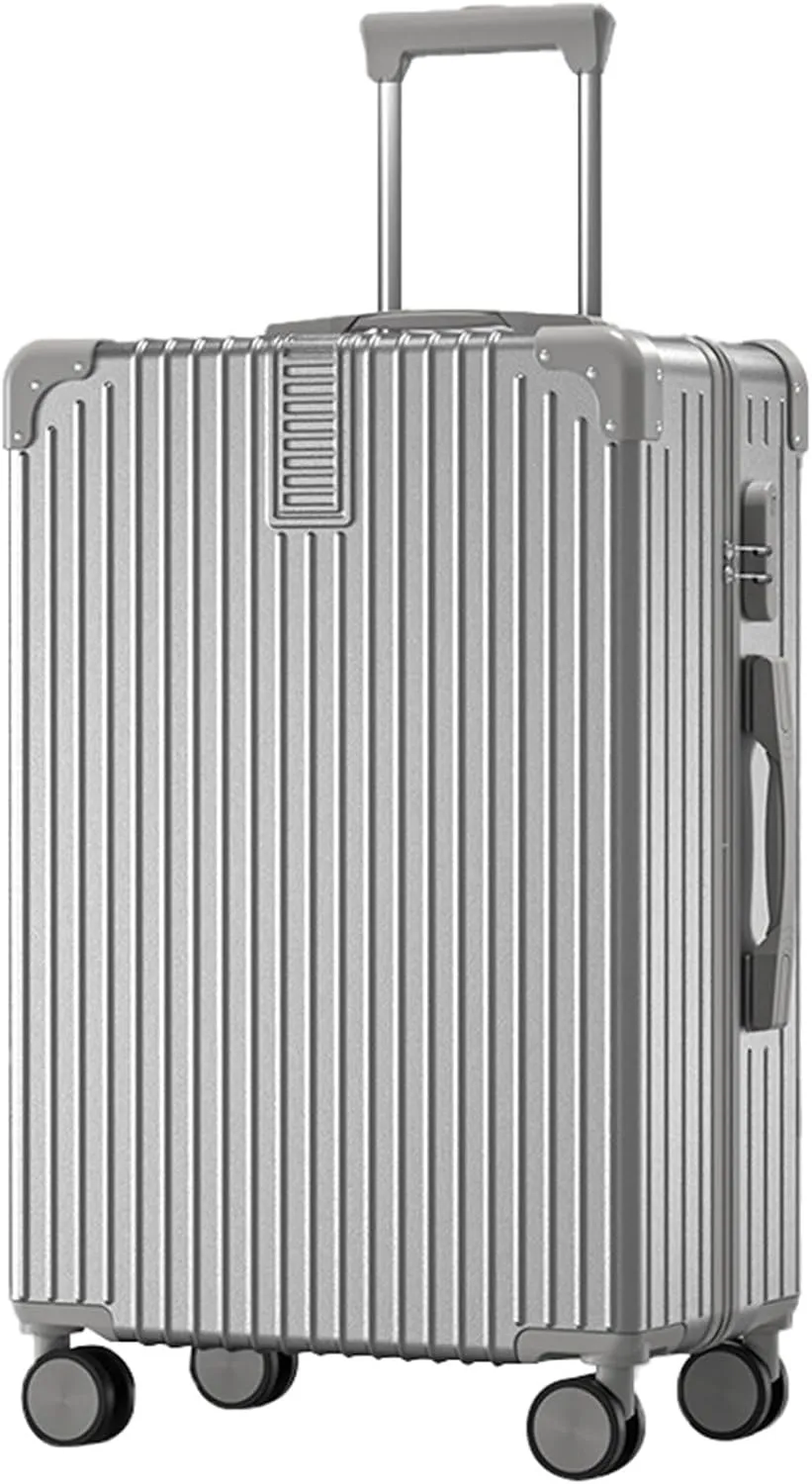 Lightweight Luggage, Trolley Case, Ergonomic Design Anti-friction And Anti-slip, Large Suitcase, Dustproof And Waterproof (Color : 22, Size : Silver)