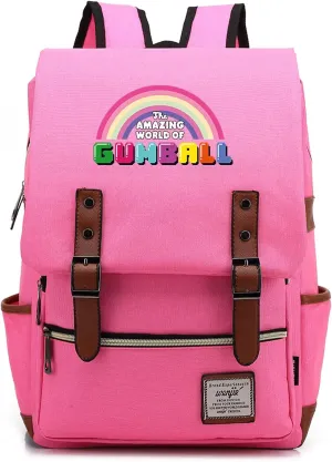 Lightweight The Amazing World of Gumball Backpack Sturdy Travel Rucksack-Cartoon Knapsack Large Laptop Bag