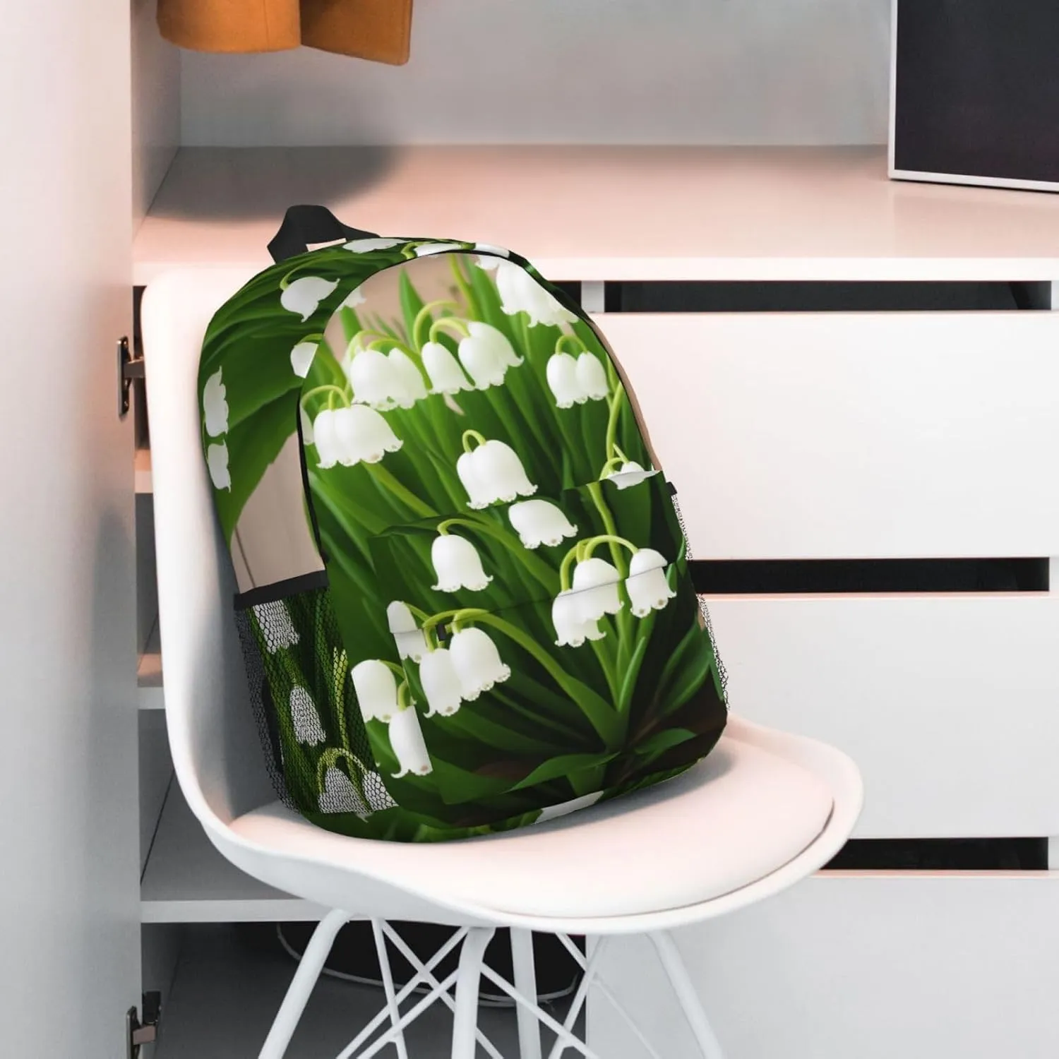 Lilies Of The Valley Backpack Lightweight Casual Backpack Double Shoulder Bag Travel Daypack With Laptop Compartmen
