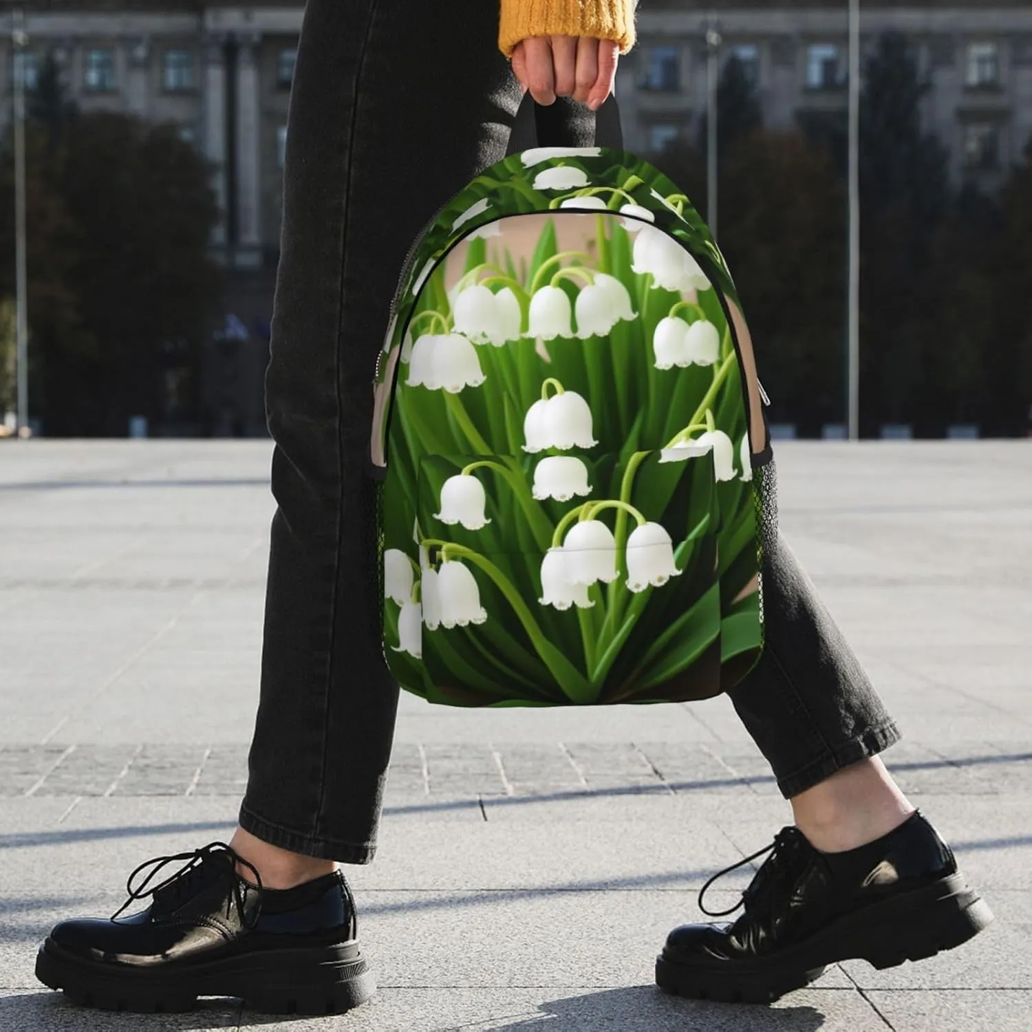 Lilies Of The Valley Backpack Lightweight Casual Backpack Double Shoulder Bag Travel Daypack With Laptop Compartmen