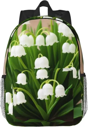Lilies Of The Valley Backpack Lightweight Casual Backpack Double Shoulder Bag Travel Daypack With Laptop Compartmen
