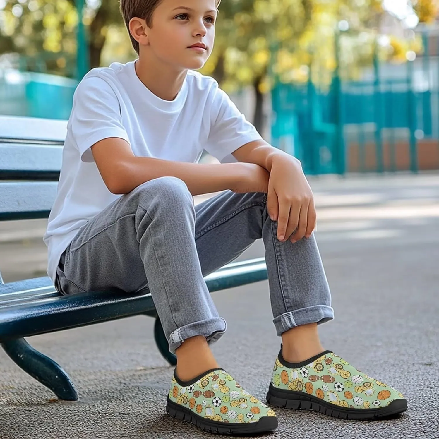 Little Big Boys Girls Soft Slip On Loafers Lightweight Casual Walking Shoes Non Slip Outdoor Sport Hiking Sneakers Size 11-15