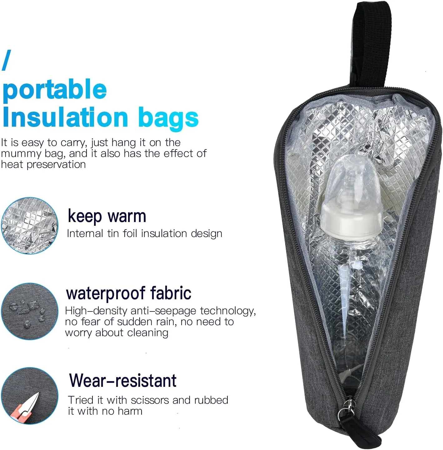 Lmbabter Diaper Bag Tote with Changing Station Multi-Function Teacher Bag Mommy Bag with Insulated Pockets