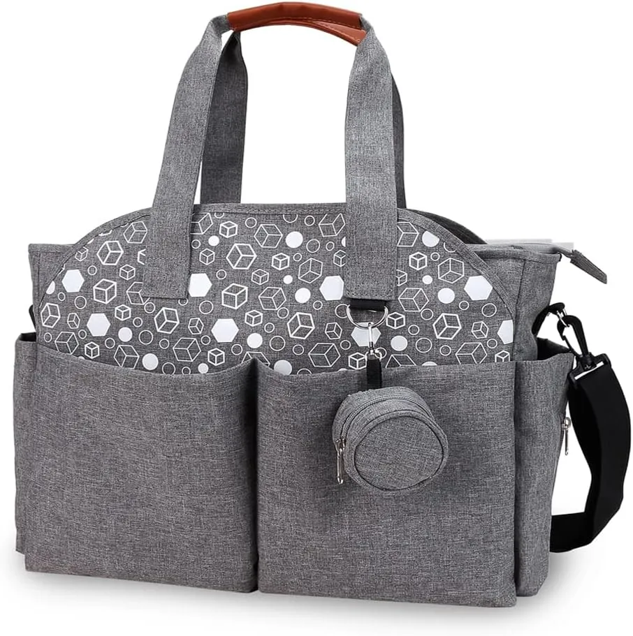 Lmbabter Diaper Bag Tote with Pacifier Case&Changing Station Upgrade Multi-Function Messenger Weekender Bag Baby Bag