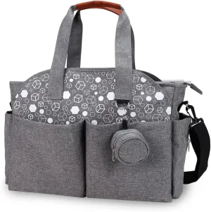 Lmbabter Diaper Bag Tote with Pacifier Case&Changing Station Upgrade Multi-Function Messenger Weekender Bag Baby Bag