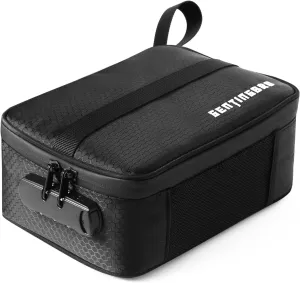 Lock Bag with Combination Medicine Bag Travel Lunch Black