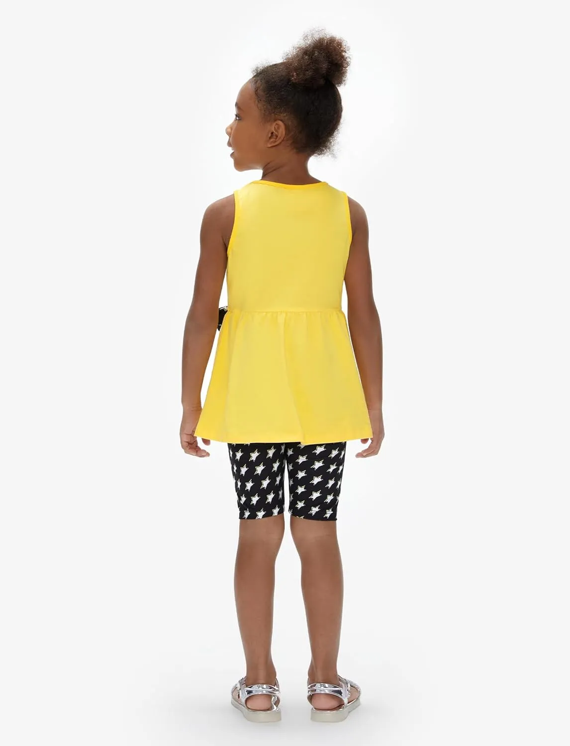L.O.L. Surprise! Girls Clothes 2PCS Outfits Ruffle Sleeveless Top and Plaid Print Shorts Set