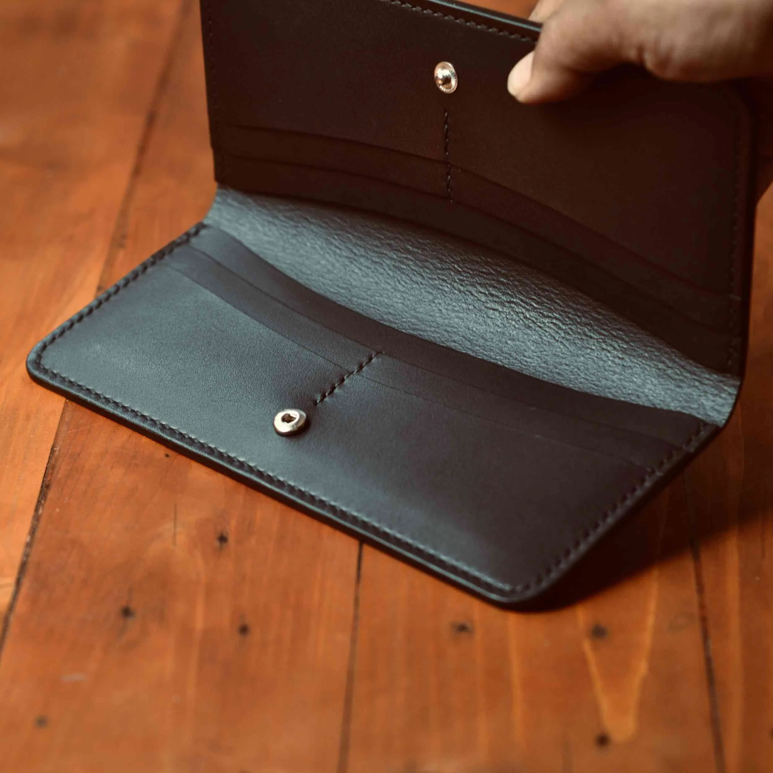 Long Bifold Wallet - Black
