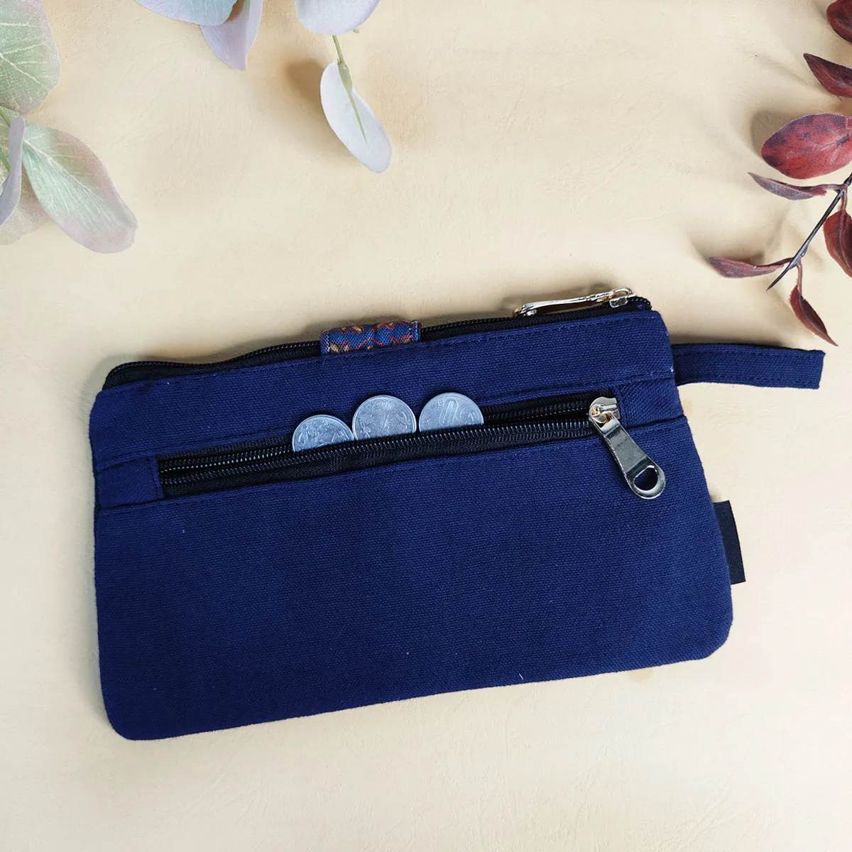 Long Plain Wallet Combo - Blue/Grey