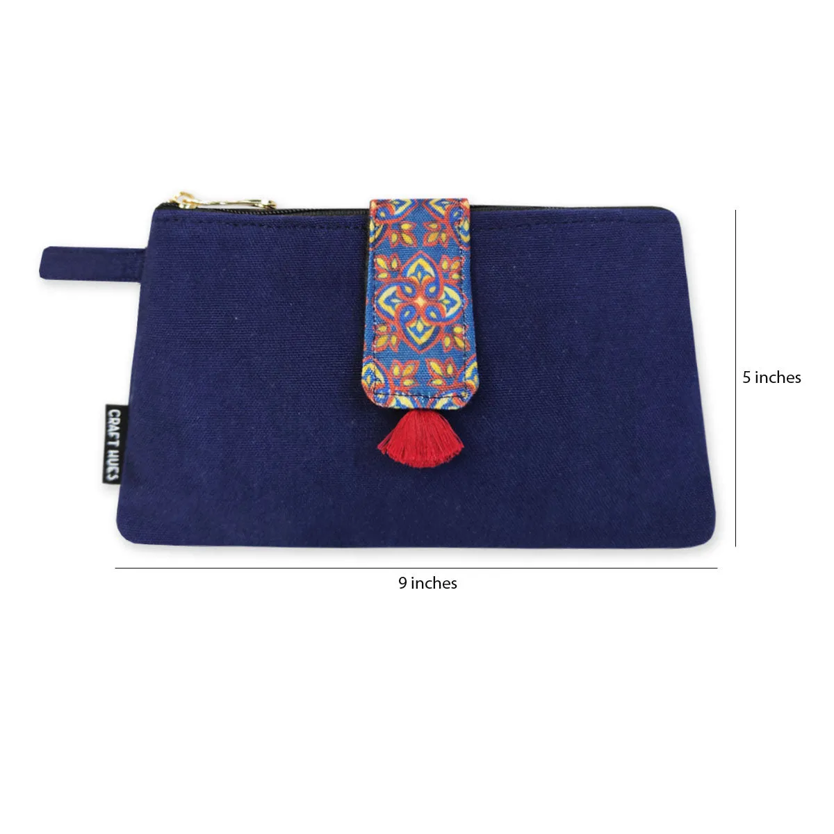 Long Plain Wallet Combo - Blue/Grey