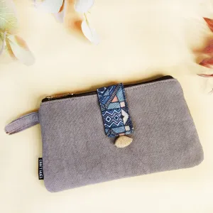 Long Plain Wallet - Grey
