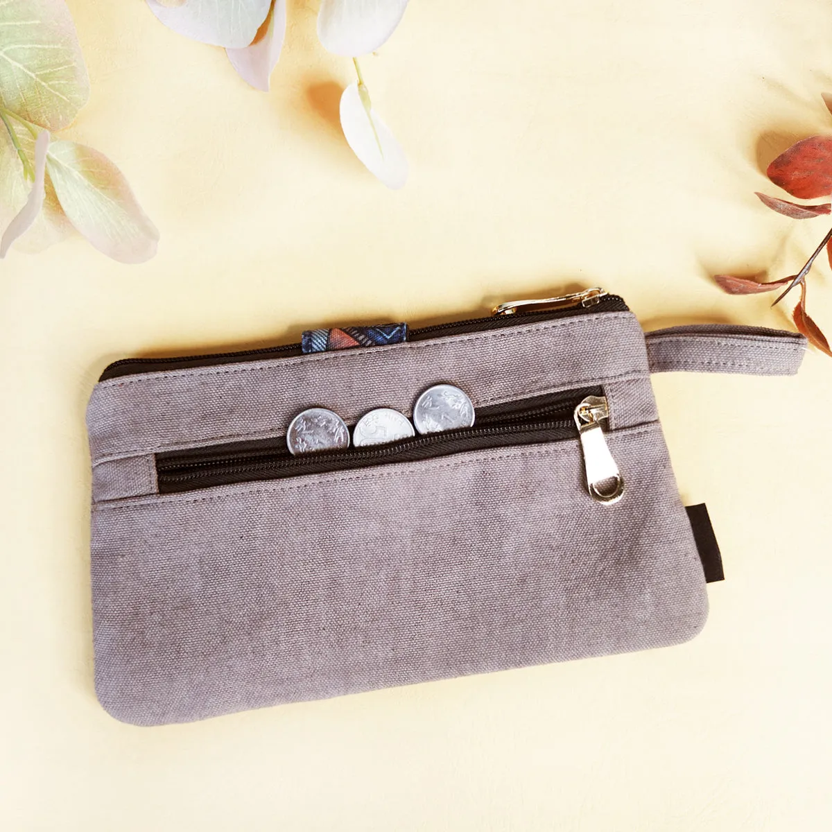 Long Plain Wallet - Grey