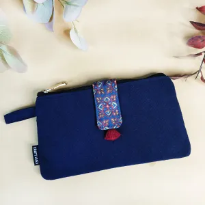 Long Plain Wallet - Navy Blue