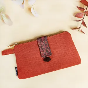 Long Plain Wallet - Rust Orange