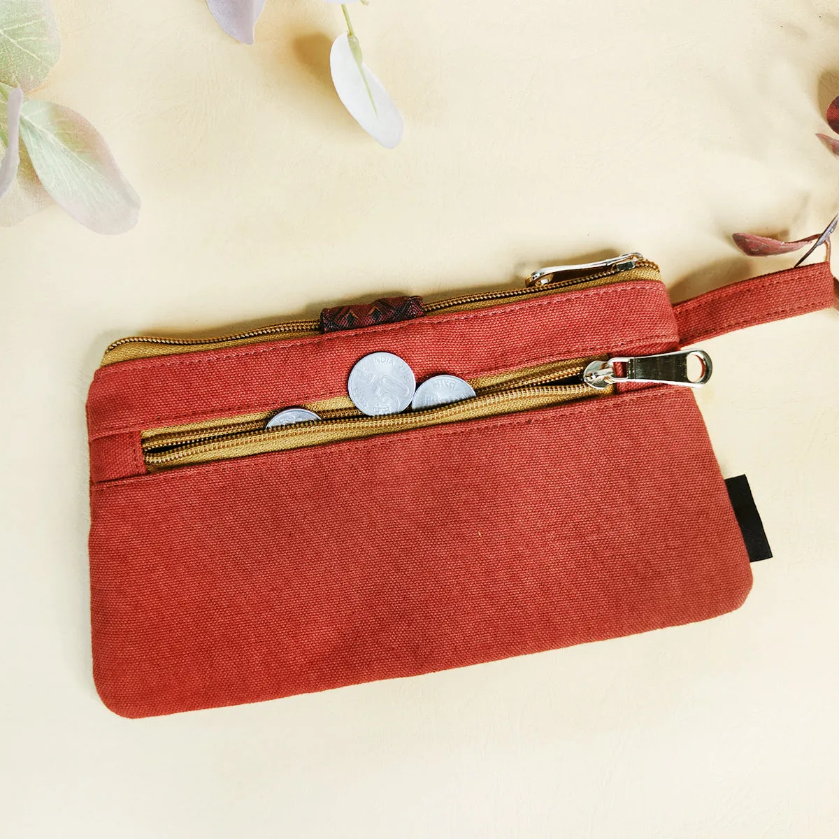 Long Plain Wallet - Rust Orange
