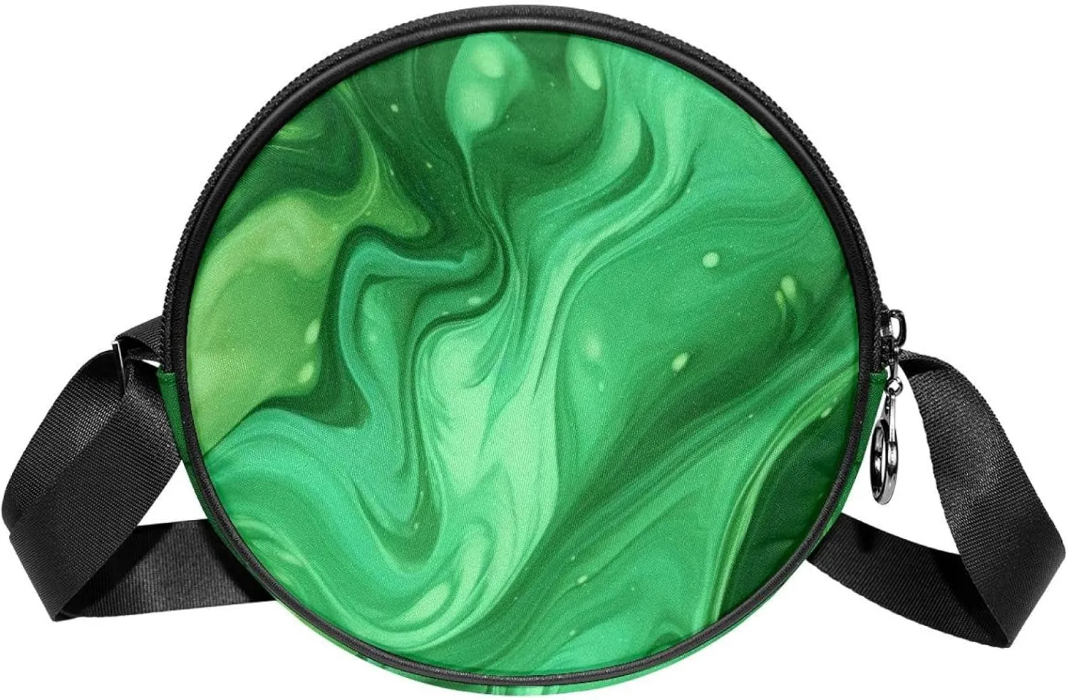Long Strap Crossbody Bag, Round, Shoulder Bag for Women, abstract maple background