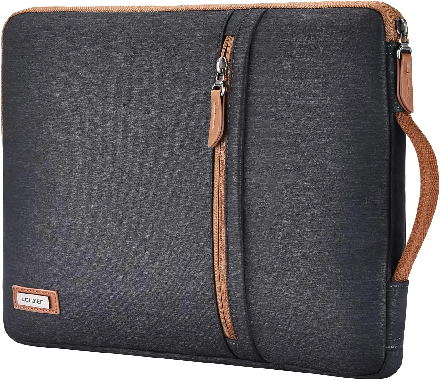 LONMEN 14 inch Laptop Sleeve Case Water-Resistant Handle Bag for Most 14” Computer/Surface Book/Lenovo Flex 4/Yoga 530/Thinkpad L480 E485/HP Pavilion X360/Dell New Latitude 5490 7490 2018