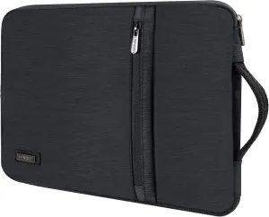 LONMEN 14 inch Laptop Sleeve Case Water-Resistant Handle Bag for Most 14" Computer/Surface Book/Lenovo Flex 4/Yoga 530/Thinkpad L480 E485/HP Pavilion X360/Dell New Latitude 5490 7490 2018,Dark Grey