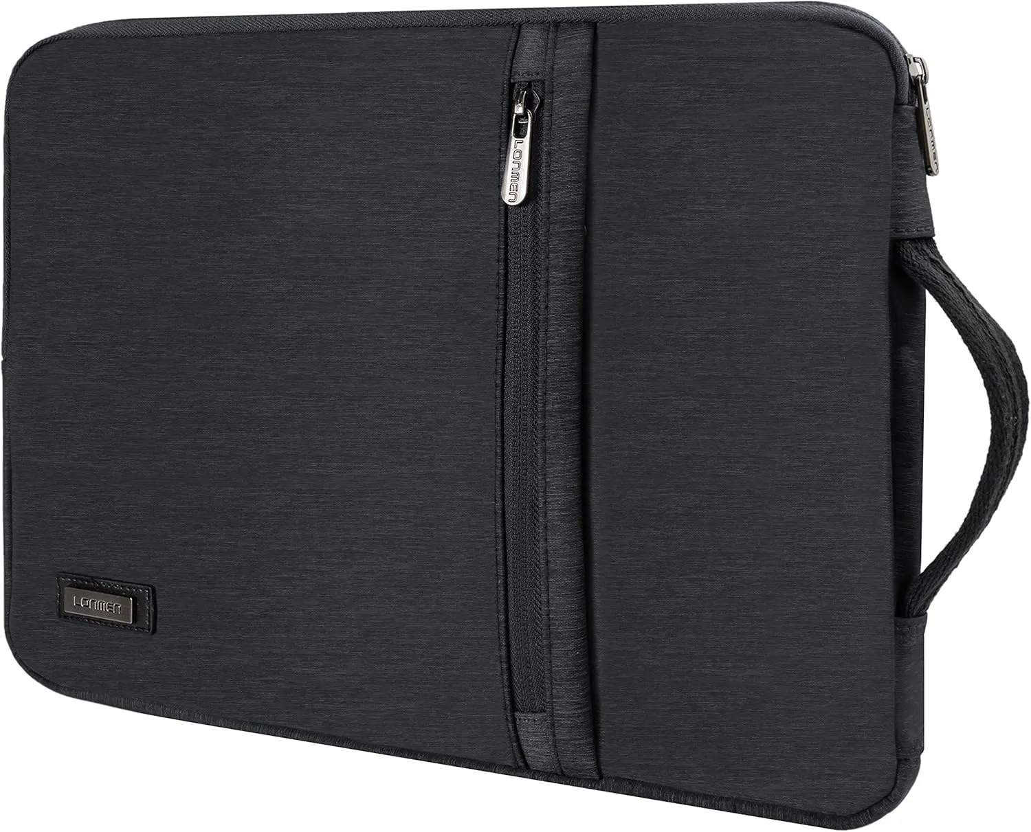 LONMEN 14 inch Laptop Sleeve Case Water-Resistant Handle Bag for Most 14" Computer/Surface Book/Lenovo Flex 4/Yoga 530/Thinkpad L480 E485/HP Pavilion X360/Dell New Latitude 5490 7490 2018,Dark Grey